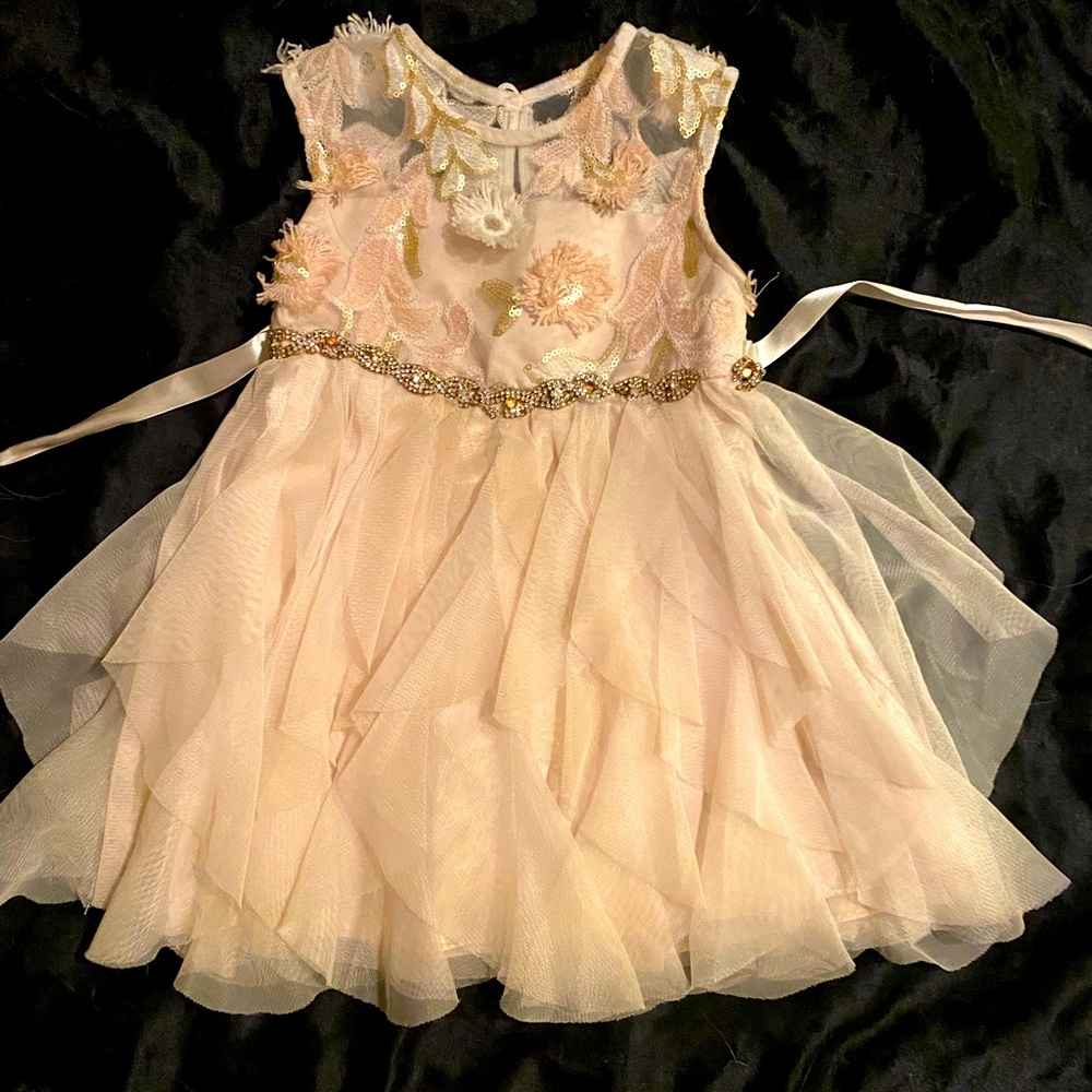 Rare Edition Girl's Formal‎ Ivory Organza dress 2T